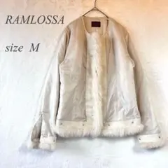 RAMLOSSAラムロッサ/アウターインナー/M/ベージュ/ラビットファーY80