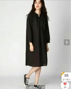 新品 studioCLIP コットンリネンローンスキッパーワンピース②