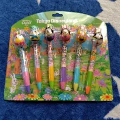 ディズニーイースター2014のキャラクターボールペン6本セット　ディズニーランド