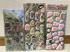 カプセルシール　もっちもちシール　こびとづかん ずかんシール　3点セット