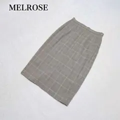 メルローズ 【サイズ不明】 ひざ丈 スカート ボトムス 総柄 キレイめ 高級感のサムネイル