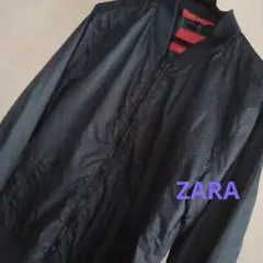 ZARA MAN ネイビーパーフォレーションブルゾン　サイズ mex40