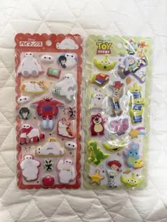 正規品 ディズニーぷくぷくシールマシュマロトイストーリー＆ベイマックス 2セット