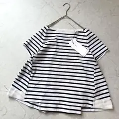 新品 sacai ボーダー 半袖 Tシャツ カットソー 1 ブラック ホワイト 2026年最新】sacai 柄・デザイン：ボーダー レディース 半袖(Tシャツ