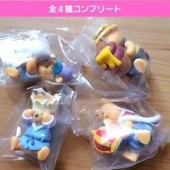 くまのプーさんかくれんぼフィギュアガチャ　ガチャガチャ　フルコンプ　枕　王冠新品のサムネイル