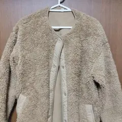 ユニクロ　ボアフリースノーカラーコート　M