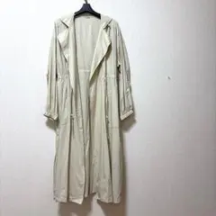 フード付きベージュロングコート Fサイズのサムネイル