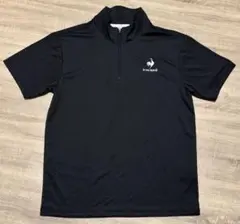 le coq sportif ゴルフウェア 半袖 ハーフジップ ブラック M