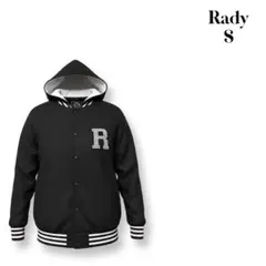 Rady スタジャン 黒ビジュー キラキラロゴSレディース フード付きアウターのサムネイル