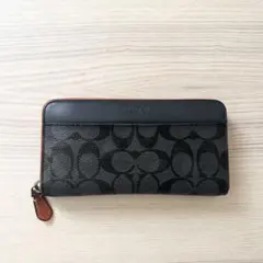 COACH 長財布 ブラック オレンジ