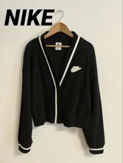 NIKE リブニット カーディガン ブラックのサムネイル