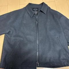 ダークブルー チェック柄 ジャケット