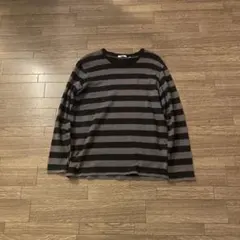 て*ら様 00s old uniqlo マルチボーダー ロンT ブラック　y2k