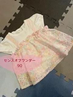 センスオブワンダー 花柄レース切替トップス 90 Tシャツ　チュニック　半袖のサムネイル