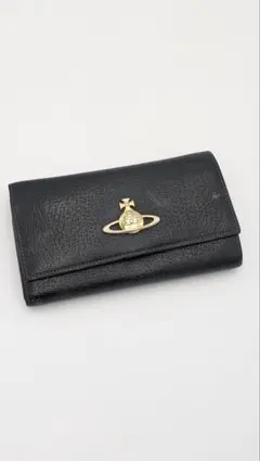 ヴィヴィアンウエストウッド 長財布 ブラック オーブ レザー レディース