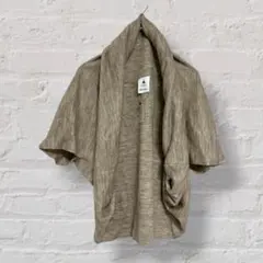 【ニコアンド】半袖ニットカーディガン 羽織り 無地 カジュアル 3170