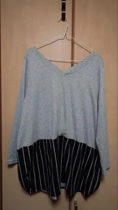 長袖 トップス グレー Mサイズ レディース