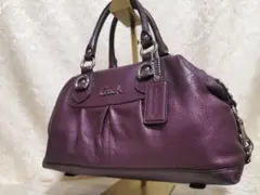 極美品✨ COACH コーチ ハンドバッグ ハンプトンズ パープル y2k 