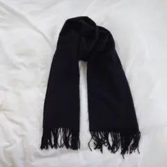 a.v.v 【洗える】リサイクルポリエステル無地ストール　ブラック