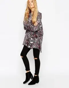 ASOS エイソス ペイズリー オーバーサイズ シャツ チュニック ワンピースのサムネイル