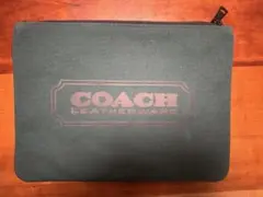 COACH グレー キャンバスポーチ