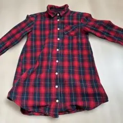 チェック柄長袖シャツ 130cm