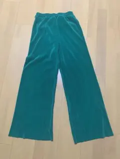 グリーン リブパンツ Lサイズ