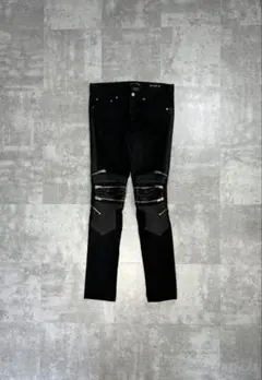 新品16AW エディ期 サンローラン D04 バイカーデニム 29 黒チェーン