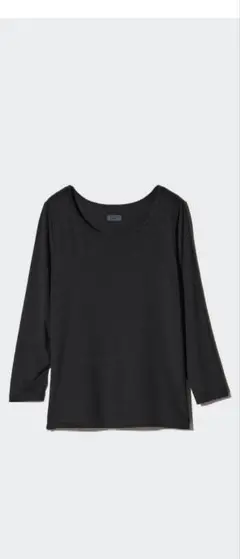 ヒートテックUネック　黒　160