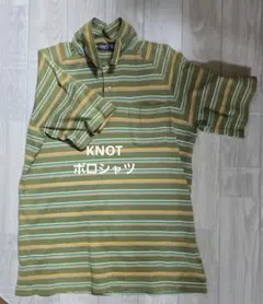 KNOT ポロシャツ グリーンストライプ