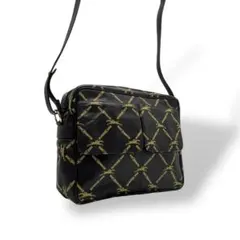 ロンシャン ショルダーバッグ スクエアバッグ Wポケット 斜め掛け ブラウン