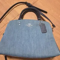COACH デニムブルー ショルダーバッグ