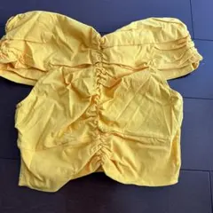 ZARA イエロー ベアトップ M