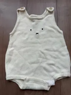 プティマイン　ミッフィーニットロンパース　70cm