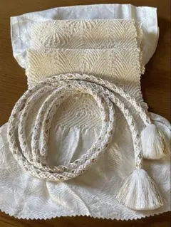 ゆ1704⭐️帯揚げ&帯締めセット❤️着物❤️絞り❤️礼装用⭐️結婚式⭐️和装小物⭐️2点