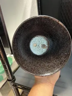 売り切り/黒釉 植木鉢 鉢 陶器 盆栽鉢在庫無くなり次第早い者勝ちのサムネイル
