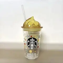 スターバックス　ホイップリッド耐熱グラスカップハッピー355ml