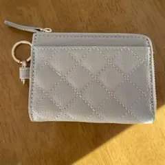 ライトベージュ キルティング コインケース