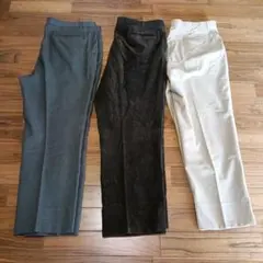 スラックス3点セット グレー・ブラウン・肌色