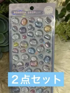 h*読様 水族館限定ボンボンドロップシール　ボンド　くらげ&クジラ