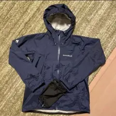 モンベル レインジャケット ネイビー　レディースS 収納袋付き