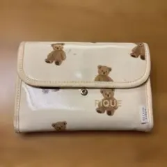 クマ柄ポーチ 母子手帳用品