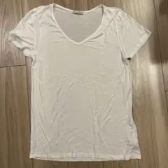 ZARA ホワイト Vネック Tシャツ S