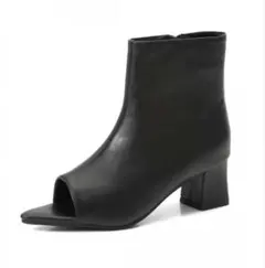 オープントゥーブーツサンダル　23.5〜24 ヒール5.5㎝