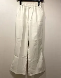 【最終値下げ】WEGO センタープレスワイドパンツ　ホワイト