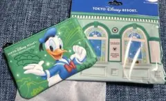 ディズニー　チケット　ポーチ　パークチケット　ドナルド　ドナルドダック