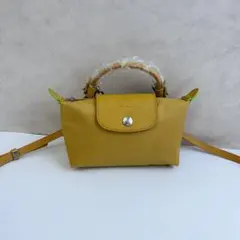 ロンシャン　トート ショルダーバッグ プリアージュXS ミニバッグ　イェーロウ