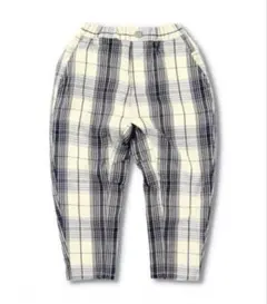 ブランシェス　ガーデナーチェック柄テーパードパンツ　アイボリーチェック　100㎝