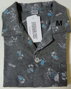 SNOOPY JOECOOL メンズМ 薄手パジャマ グレー 総柄