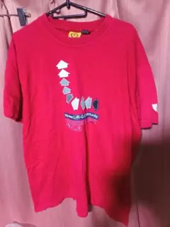 LRG Tシャツ レッド グラフィック アップリケ プリント